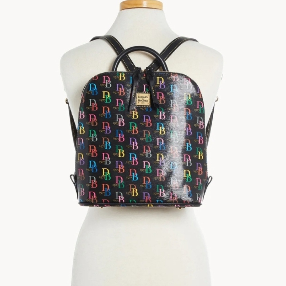 👉✨️Doomey & Bourke Leather Small Multicolor Backpack (SOLD OUT) - Picture 4 of 5